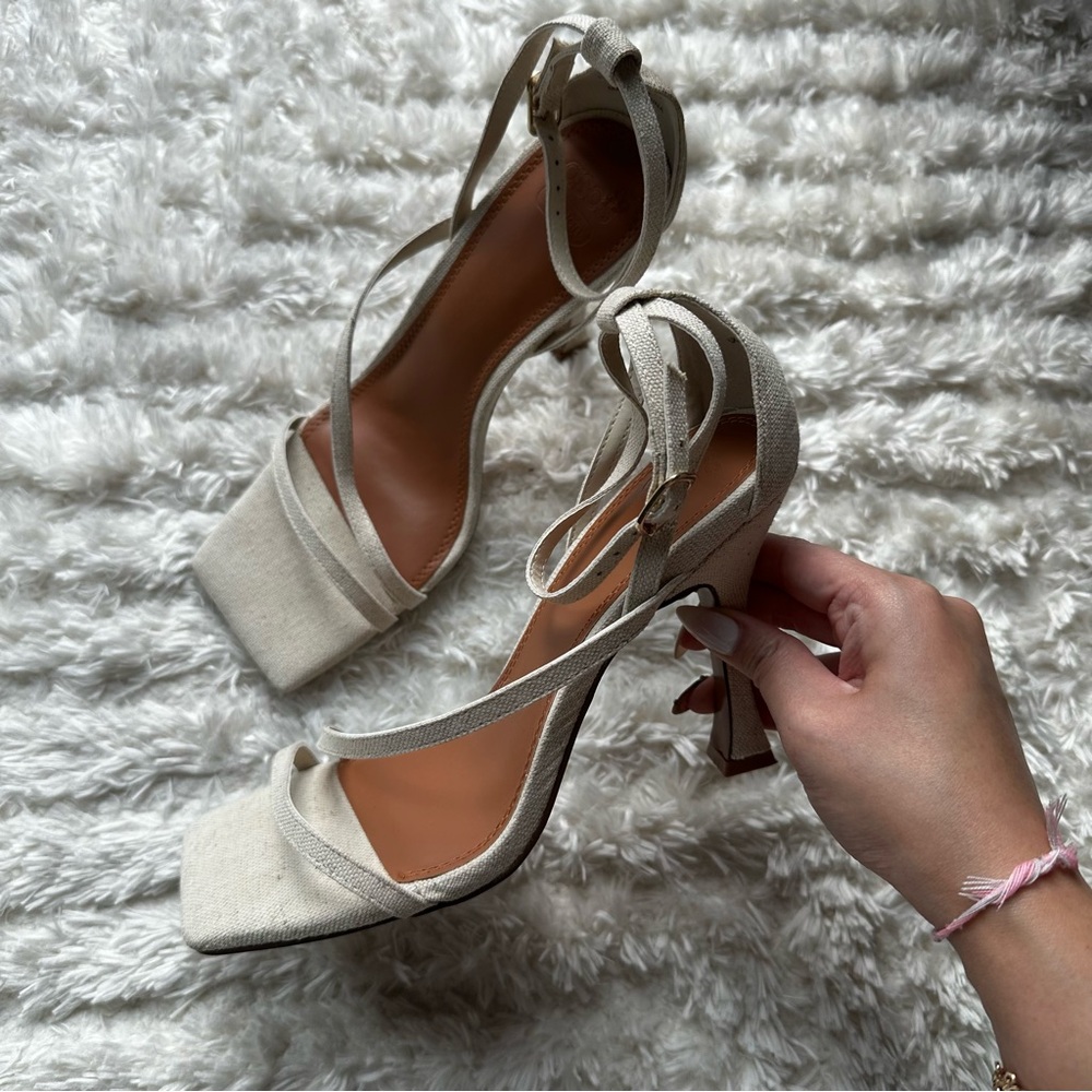 ASOS Cream Strappy Heels